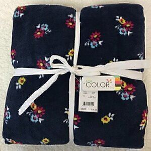 All For Color Floral Ditzy Fleece Throw Blanket